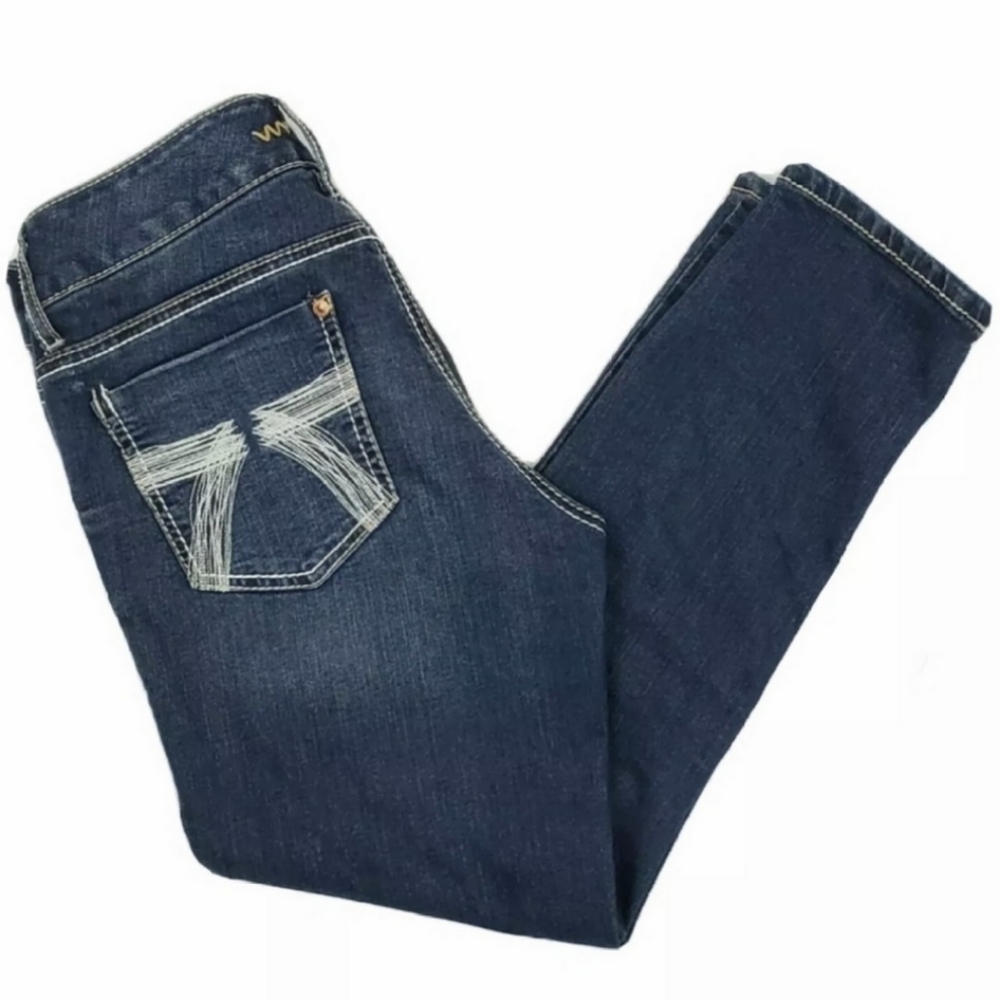 SEVEN 7 Cropped Blue Skinny Jeans Womens Size 6